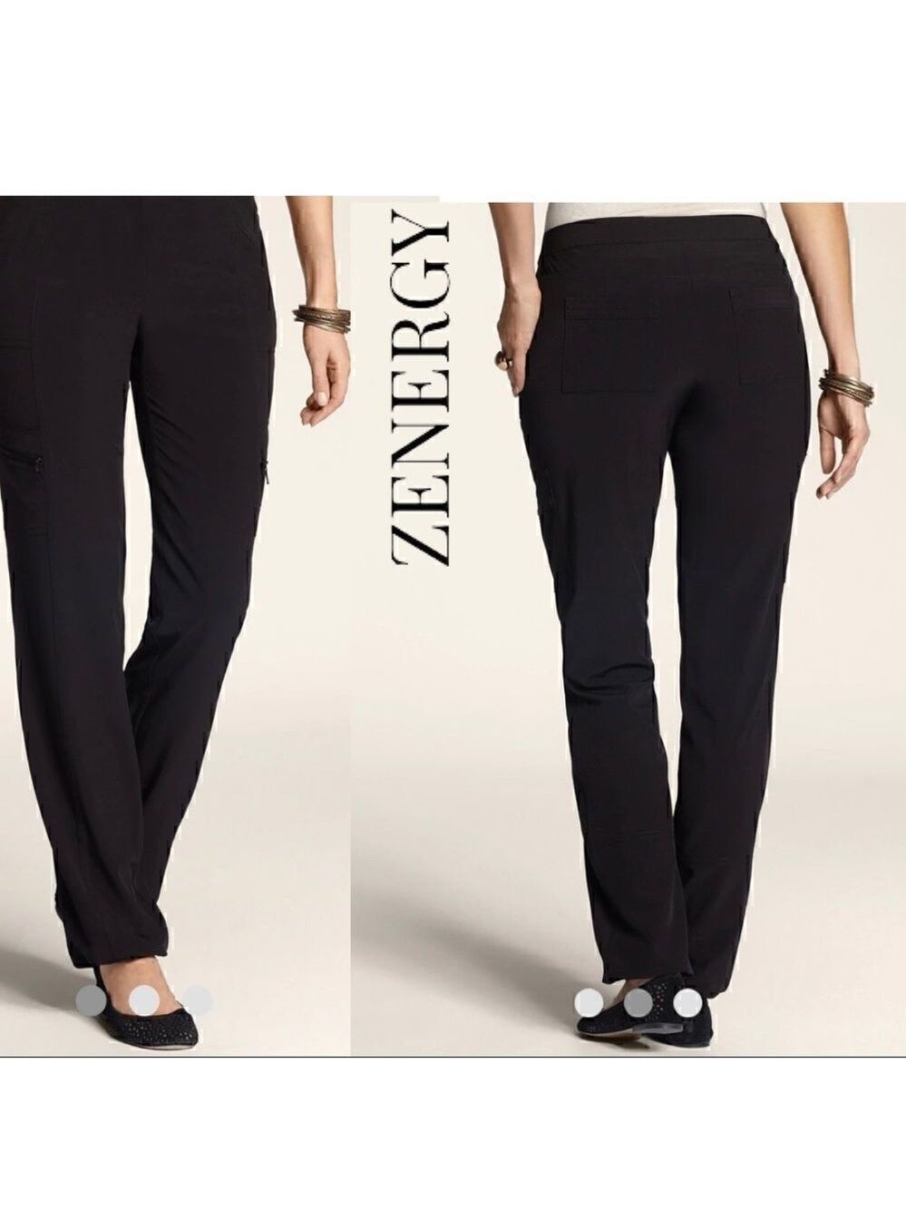 CHICO'S Zenergy Sz0.5 US S Dress Career Classic Comfort Straight Leg Trousers